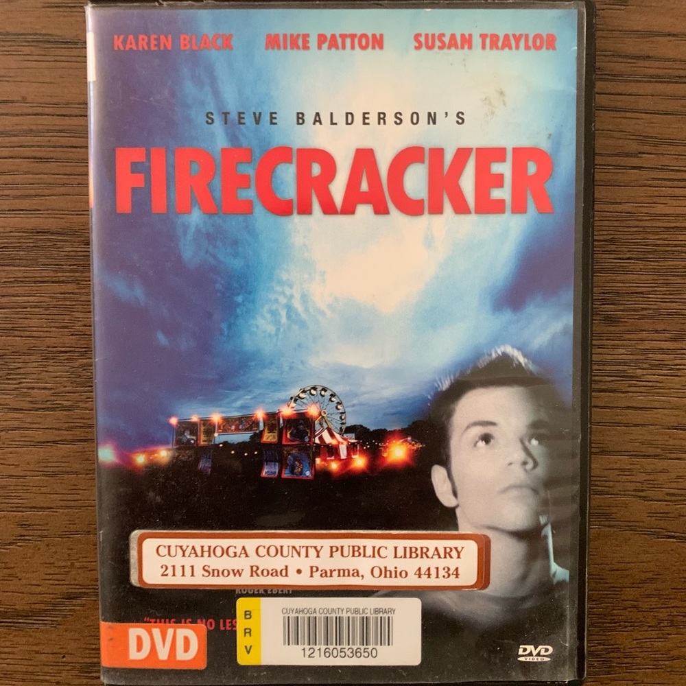 Firecracker Movie DVD (Karen Black, Mike Patton)